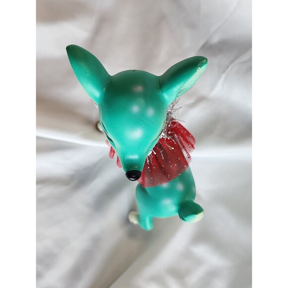 Hobby Lobby Retro Teal Turquoise Christmas Reindeer Deer Figurine  Vintage Look - Picture 2 of 9